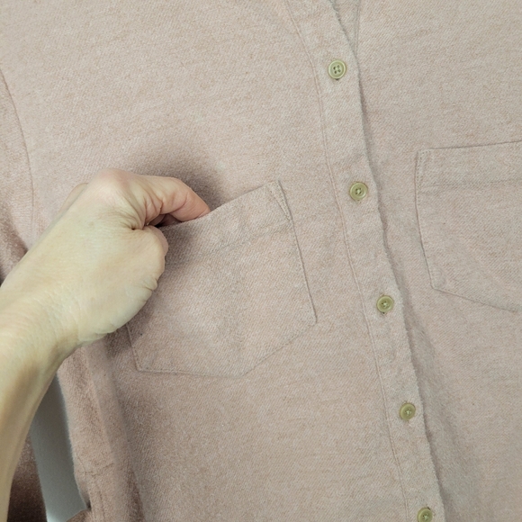 MADEWELL WOMEN'S LONG SLEEVE BUTTON DOWN SHAKET SHIRT PALE PINK ROOMY XSMALL - Picture 5 of 10